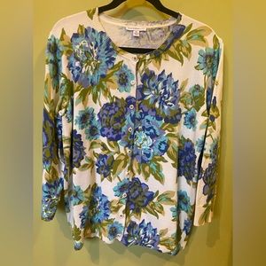 Isaac Mizrahi Live floral sweater